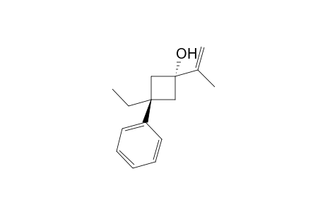 trans-3-ethyl-3-phenyl-1-(prop-1-en-2-yl)cyclobutan-1-ol