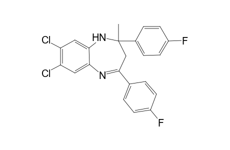 2-Methyl-2,4-bis(4-fluorophenyl)-2,3-dihydro-7,8-dichloro-1H-1,5-benzodiazepine