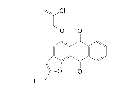 5-(2'-chloroprop-2'-enyloxy)-2-iodomethyl-6,11-dihydroanthra[1,2-b]furan-6,11-dione