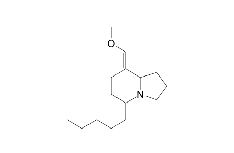 Octahydro-8-(methoxymethylidene)-5-pentylindolizine
