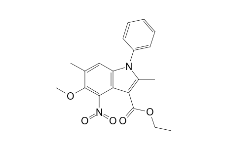 Ethyl 5-methoxy-2,6-dimethyl-4-nitro-1-phenylindole-3-carboxylate