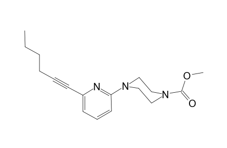 4-(6-Hex-1-ynyl-pyridin-2-yl)-piperazine-1-carboxylic acid methyl ester