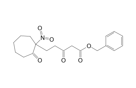 Cycloheptanepentanoic acid, 1-nitro-.beta.,2-dioxo-, phenylmethyl ester