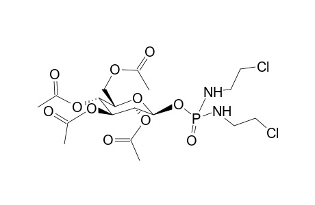 O-(2,3,4,6-Tetra-O-acetyl-b-d-glucopyranosyl)-N,N'-bis-(2-chloroethyl)-phosphordiamidate