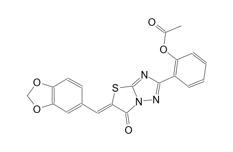 2-[(5Z)-5-(1,3-benzodioxol-5-ylmethylene)-6-oxo-5,6-dihydro[1,3]thiazolo[3,2-b][1,2,4]triazol-2-yl]phenyl acetate
