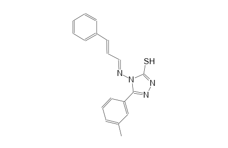 5-(3-methylphenyl)-4-{[(E,2E)-3-phenyl-2-propenylidene]amino}-4H-1,2,4-triazol-3-yl hydrosulfide