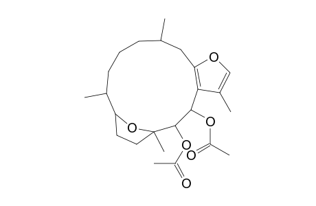 6,9-Epoxycyclotetradeca[b]furan-4,5-diol, 4,5,6,7,8,9,10,11,12,13,14,15-dodecahydro-3,6,10,14-tetramethyl-, diacetate