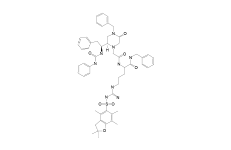 N-[2-[4-BENZYL-5-OXO-(2R)-[2-PHENYL-(1S)-(3-PHENYLUREIDO)-ETHYL]-PIPERAZIN-1-YL]-ACETYL]-ARG(PBF)-NH-BN