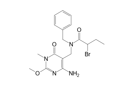 N-[(4-Amino-2-methoxy-1-methyl-6-oxo-1,6-dihydropyrimidin-5-yl)methyl]-N-benzyl-2-bromobutanamide