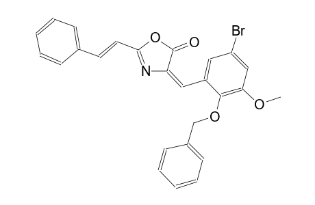 5(4H)-oxazolone, 4-[[5-bromo-3-methoxy-2-(phenylmethoxy)phenyl]methylene]-2-[(E)-2-phenylethenyl]-, (4E)-