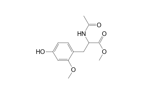 2-Acetamido-3-(4-hydroxy-2-methoxy-phenyl)propionic acid methyl ester