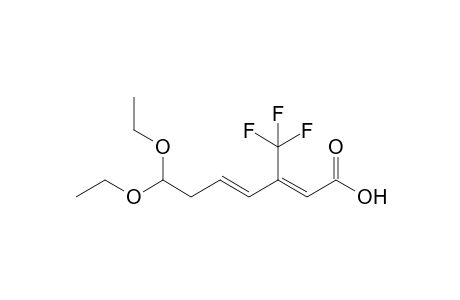 3-(Trifluoromethyl)-7,7-diethoxyhepta-2,4-dienoic acid
