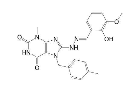2-hydroxy-3-methoxybenzaldehyde [3-methyl-7-(4-methylbenzyl)-2,6-dioxo-2,3,6,7-tetrahydro-1H-purin-8-yl]hydrazone