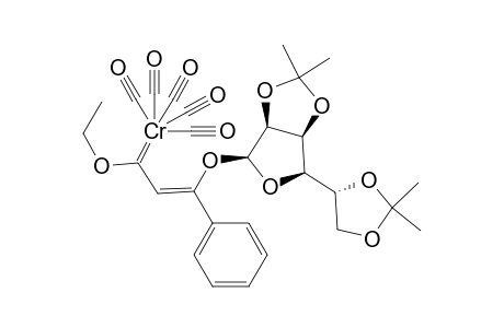 (Z)-Pentacarbonyl [3-(2',3' : 5',6'-di-O-isopropylidene-.beta.-D-mannofuranosyloxy)-1-ethoxy-3-phenyl-2-propenylidene] chromium