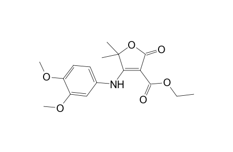 4-(3,4-dimethoxyanilino 5,5-dimethyl-3-(ethoxycarbonyl)-2(5H)-furanone