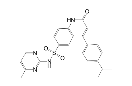 (2E)-3-(4-isopropylphenyl)-N-(4-{[(4-methyl-2-pyrimidinyl)amino]sulfonyl}phenyl)-2-propenamide