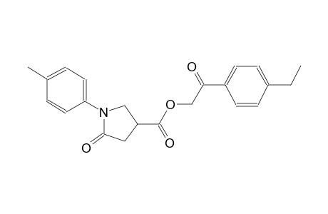 2-(4-ethylphenyl)-2-oxoethyl 1-(4-methylphenyl)-5-oxo-3-pyrrolidinecarboxylate