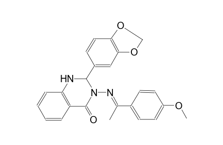 4(1H)-quinazolinone, 2-(1,3-benzodioxol-5-yl)-2,3-dihydro-3-[[(E)-1-(4-methoxyphenyl)ethylidene]amino]-
