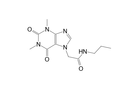 2-(1,3-dimethyl-2,6-dioxo-1,2,3,6-tetrahydro-7H-purin-7-yl)-N-propylacetamide