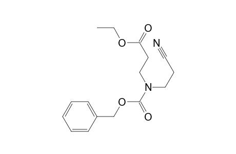 Ethyl 3-[N-(benzyloxycarbonyl)-N-(2'-cyanoethyl)amino]propanoate
