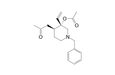 T-4-ACETONYL-R-3-ACETOXY-N-BENZYL-3-VINYLPIPERIDINE