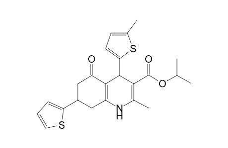 2-Methyl-4-(5-methyl-2-thiophenyl)-5-oxo-7-thiophen-2-yl-4,6,7,8-tetrahydro-1H-quinoline-3-carboxylic acid propan-2-yl ester