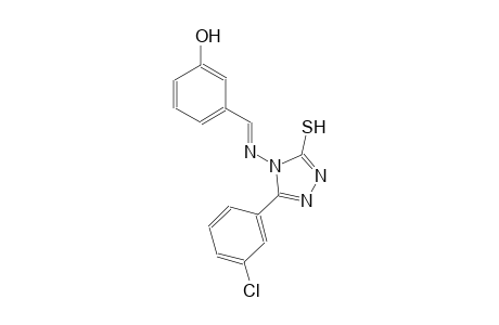 3-((E)-{[3-(3-chlorophenyl)-5-sulfanyl-4H-1,2,4-triazol-4-yl]imino}methyl)phenol