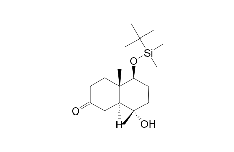 (4a.alpha.,5.alpha.,8.beta.,8a.beta.)-5-[(tert-Butyldimethylsilyl)oxy]octahydro-8-hydroxy-4a,8-dimethyl-2(1H)-naphthalenone