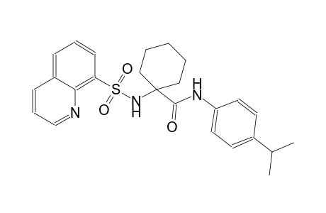 cyclohexanecarboxamide, N-[4-(1-methylethyl)phenyl]-1-[(8-quinolinylsulfonyl)amino]-