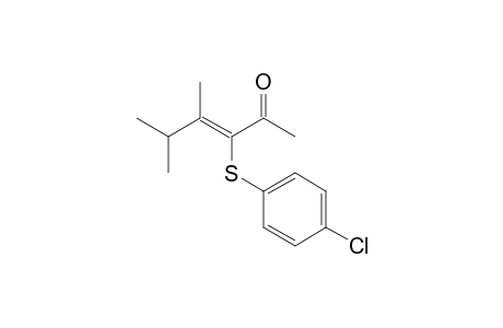 (Z)-3-(4-chlorophenyl)sulfanyl-4,5-dimethyl-hex-3-en-2-one