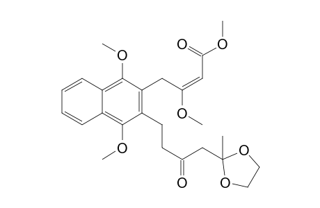 (E)-4-[1,4-dimethoxy-3-[4-(2-methyl-1,3-dioxolan-2-yl)-3-oxobutyl]-2-naphthalenyl]-3-methoxy-2-butenoic acid methyl ester