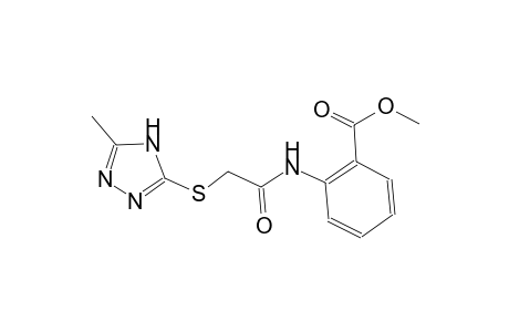 methyl 2-({[(5-methyl-4H-1,2,4-triazol-3-yl)sulfanyl]acetyl}amino)benzoate