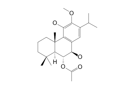 SUGIKUROJIN-D;6-ALPHA-ACETOXY-7-BETA,11-DIHYDROXY-12-METHOXY-8,11,13-ABIETATRIENE
