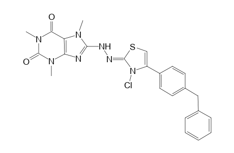 8-(2-(4-(4-benzylphenyl)-3-chlorothiazol-2(3H)-ylidene)hydrazinyl)-1,3,7-trimethyl-1H-purine-2,6(3H,7H)-dione