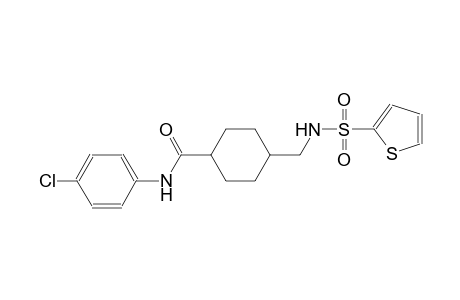 N-(4-chlorophenyl)-4-{[(2-thienylsulfonyl)amino]methyl}cyclohexanecarboxamide