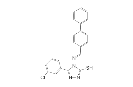4-{[(E)-[1,1'-biphenyl]-4-ylmethylidene]amino}-5-(3-chlorophenyl)-4H-1,2,4-triazol-3-yl hydrosulfide