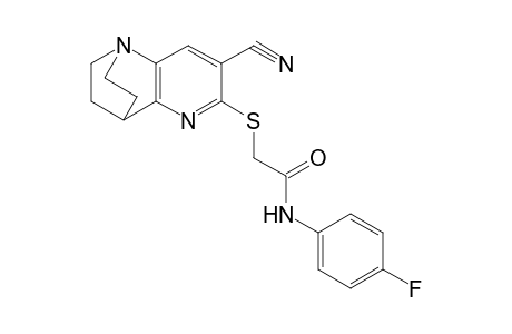 Acetamide, 2-(4-cyano-1,6-diazatricyclo[6.2.2.0(2,7)]dodeca-2(7),3,5-trien-5-ylsulfanyl)-N-(4-fluorophenyl)-