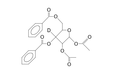 1,2-Di-O-acetyl-3,5-di-O-benzoyl-3-deuterio.beta.-D-ribose