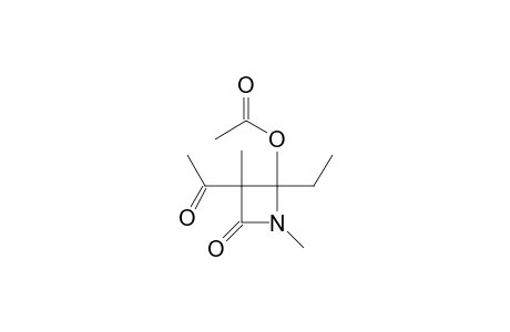 4-Acetoxy-3-acetyl-4-ethyl-1,3-dimethylazetidin-2-one