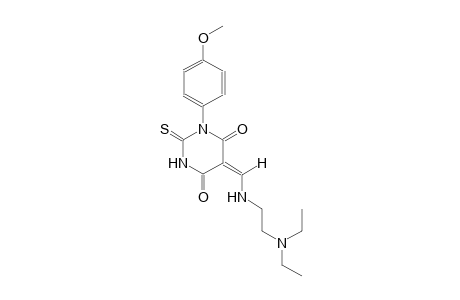 (5E)-5-({[2-(diethylamino)ethyl]amino}methylene)-1-(4-methoxyphenyl)-2-thioxodihydro-4,6(1H,5H)-pyrimidinedione