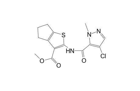 methyl 2-{[(4-chloro-1-methyl-1H-pyrazol-5-yl)carbonyl]amino}-5,6-dihydro-4H-cyclopenta[b]thiophene-3-carboxylate