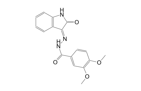 3,4-dimethoxy-N'-[(3E)-2-oxo-1,2-dihydro-3H-indol-3-ylidene]benzohydrazide
