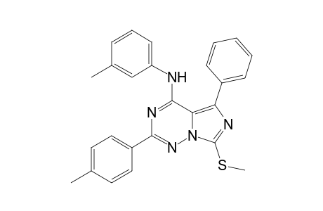 2-(4-Methylphenyl)-4-(3-methylphenyl)amino-5-phenyl-7-methylthioimidazo[5.1-f][1,2,4]triazine