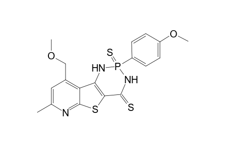 3-(4-Methoxyphenyl)-5-methoxy-7-methyl-1-thioxo-dihydropyrido[3',2':4,5]thieno[3,2-d][1,2,3]diazaphosphinine 2-sulfide.