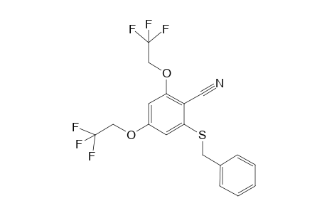 2-(Benzylsulfanyl)-4,6-bis(2,2,2-trifluoroethoxy)benzonitrile