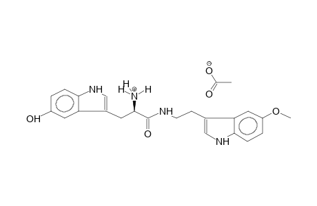 (L)-HYDROXYTRYPTOPHYL-N-[2-(5-METHOXY-3-INDOLYL)ETHYL]AMIDE, ACETATE