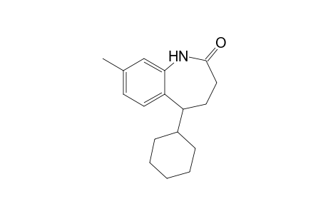 5-cyclohexyl-8-methyl-1,3,4,5-tetrahydro-1-benzazepin-2-one