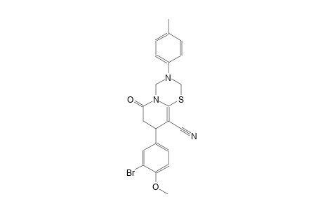 2H,6H-pyrido[2,1-b][1,3,5]thiadiazine-9-carbonitrile, 8-(3-bromo-4-methoxyphenyl)-3,4,7,8-tetrahydro-3-(4-methylphenyl)-6-oxo-