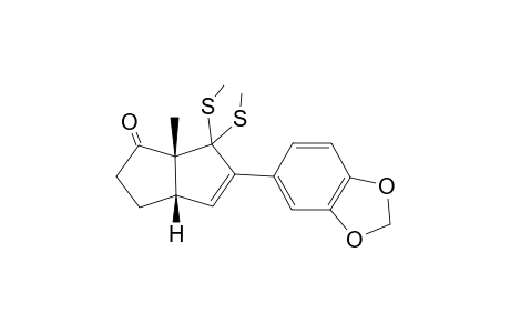 (3aS,6aR)-5-Benzo[1,3]dioxol-5-yl-6,6-bis-methylsulfanyl-3,3a,6,6a-tetrahydro-2H-pentalen-1-one