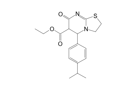 5-(p-Isopropylphenyl)-7-oxo-2,3,5,6-tetrahydro-7H-thiazolo[3,2-a]pyrimidine-6-ethylcarboxylate
